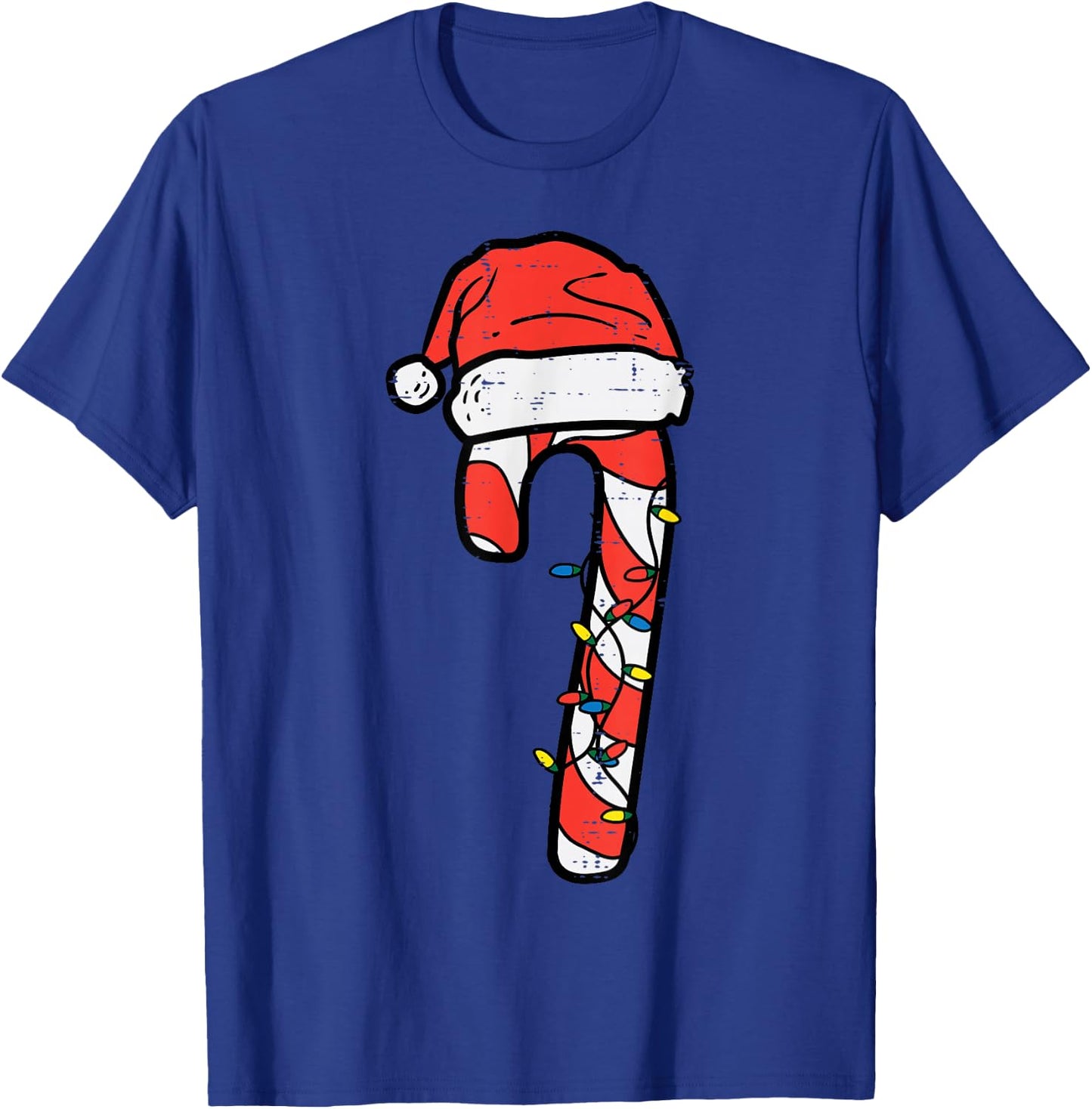 Christmas Candy Cane Santa Xmas Kids Toddler Youth Women Men T-Shirt - T-Shirt | Royal