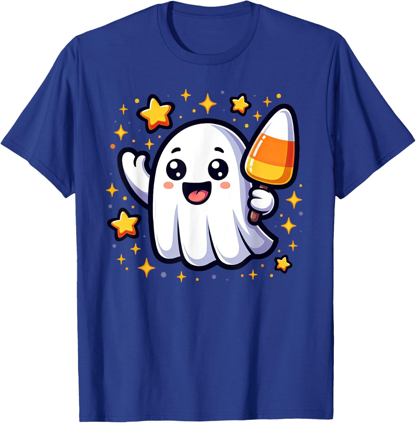 Cute Halloween Ghost Candy Corn Kids and Halloween Lovers T-Shirt - T-Shirt | Royal