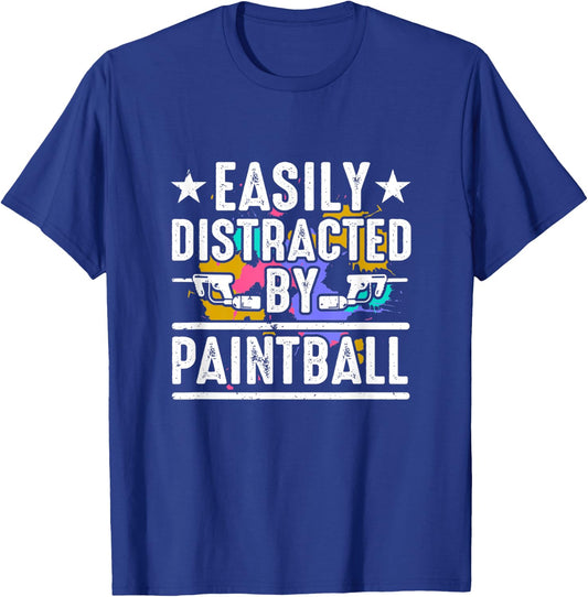 Paintball Player Splatter Paintball Gamer Saying T-Shirt - T-Shirt | Royal