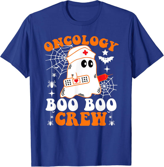 Oncology Boo Boo Crew Shirt Funny Nurse Ghost Halloween T-Shirt - T-Shirt | Royal