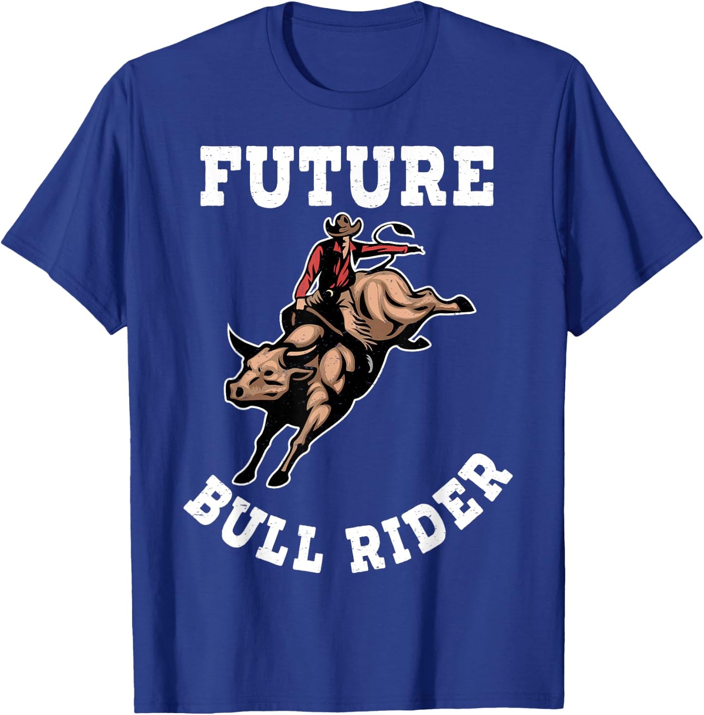 Cool Cowboy Cowgirl Ranch Apparel Gifts Rodeo Future Bull Rider Bull Riding Mechanical Boys Kids T-Shirt - T-Shirt | Royal