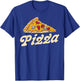 Pizza Day Retro Vintage 60s 70s Women Men Italian Food Lover T-Shirt - T-Shirt | Royal