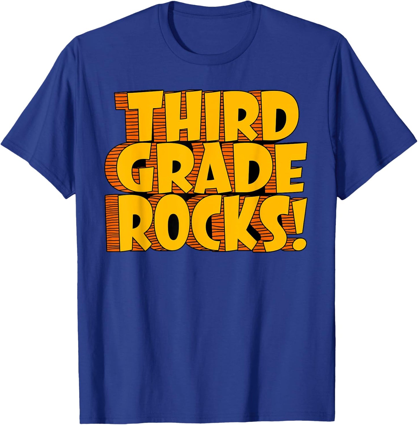 Third Grade Rocks 3rd Grade Teacher Student Back To School T-Shirt - T-Shirt | Royal