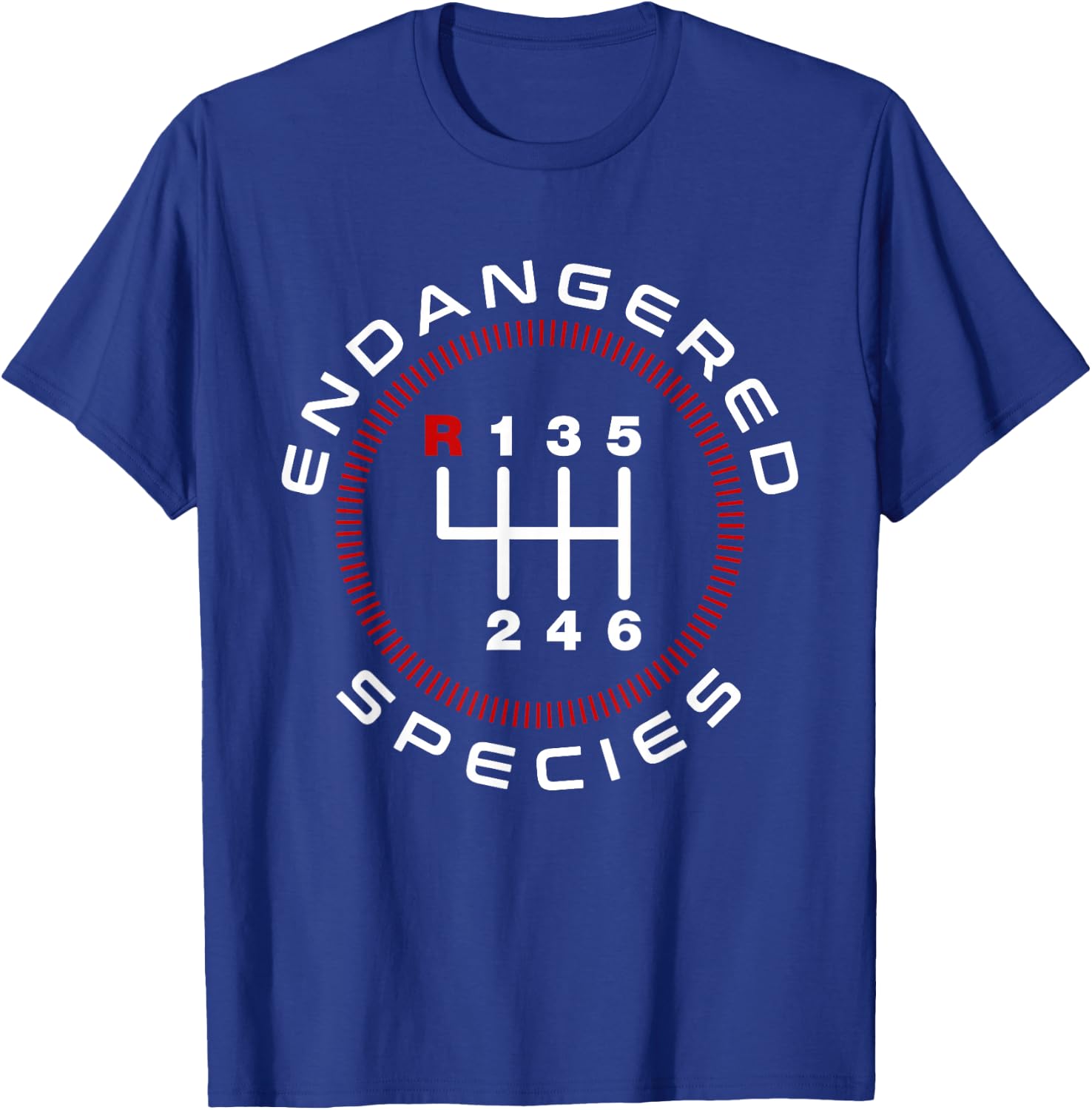 Endangered Species Manual Stick Shift Funny Car Owner Driver T-Shirt - T-Shirt | Royal