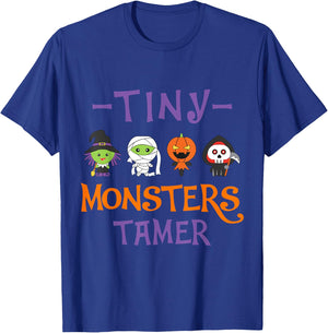Tine MOnsters Tamer Funny Halloween Teacher Men Women T-Shirt - T-Shirt | Royal