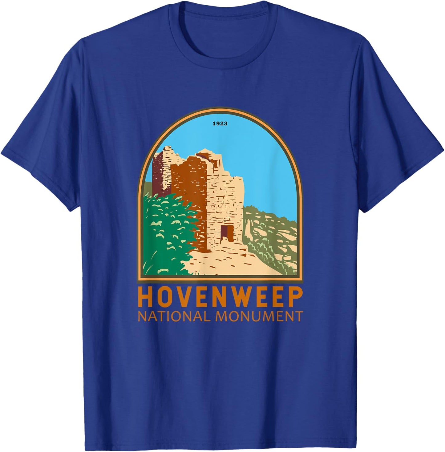 Hovenweep National Monument Emblem Vintage T-Shirt - T-Shirt | Royal