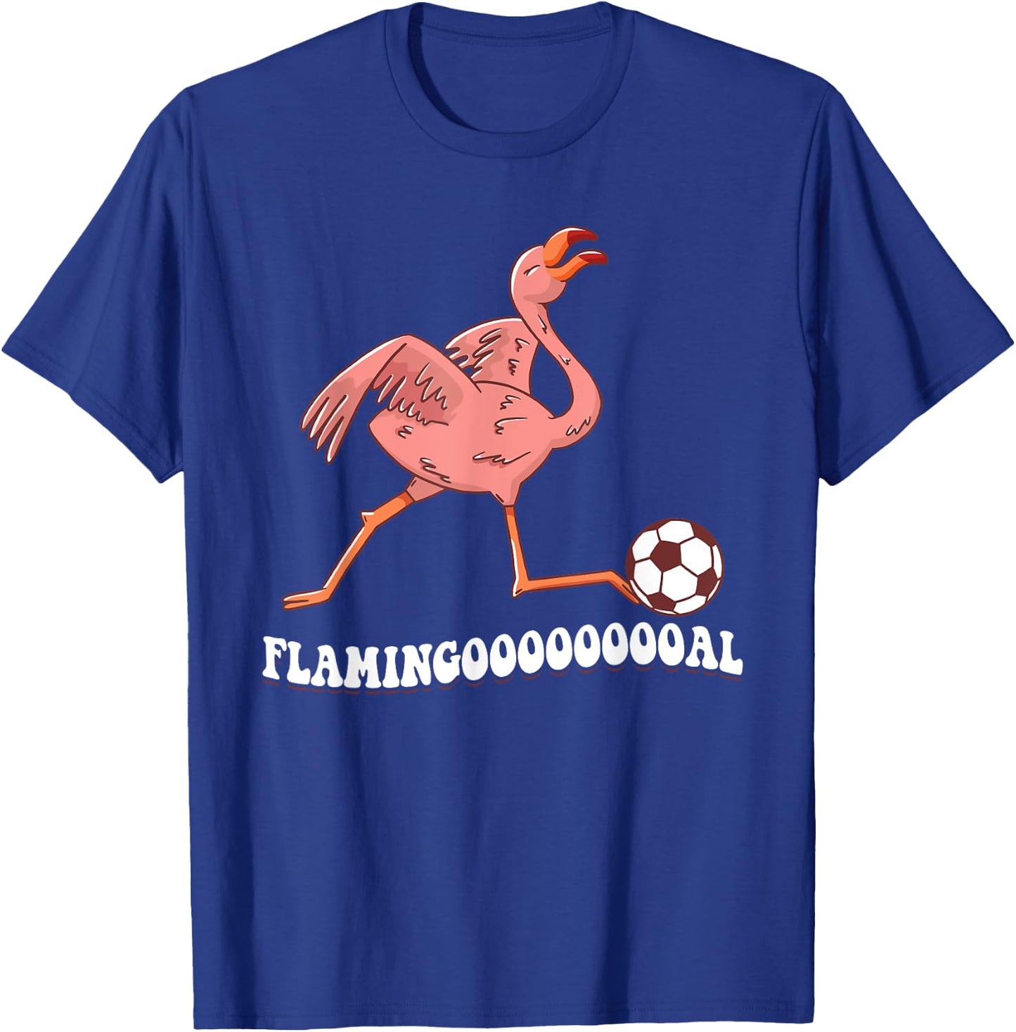 Flamingooooal Flamingo Soccer Ball T-Shirt - T-Shirt | Royal