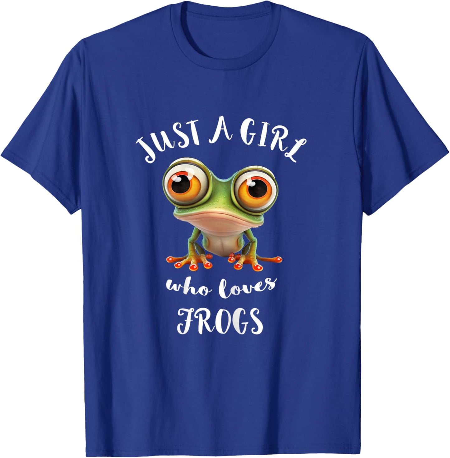 Just A Girl Who Love Rainforest Amphibian Red Eyed Tree Frog T-Shirt - T-Shirt | Royal