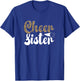 Funny Cheerleading Leopard Graphic Women Cheer Sister T-Shirt - T-Shirt | Royal