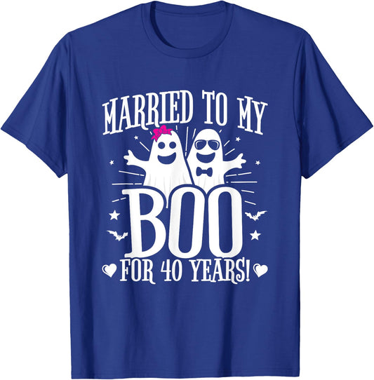 Funny 40th Wedding Anniversary October 40th Anniversary T-Shirt - T-Shirt | Royal