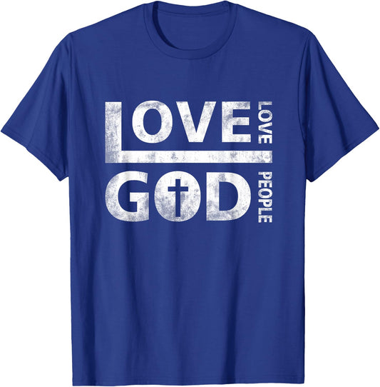 Love God And Love People Christian Fairly Jesus Faith T-Shirt - T-Shirt | Royal