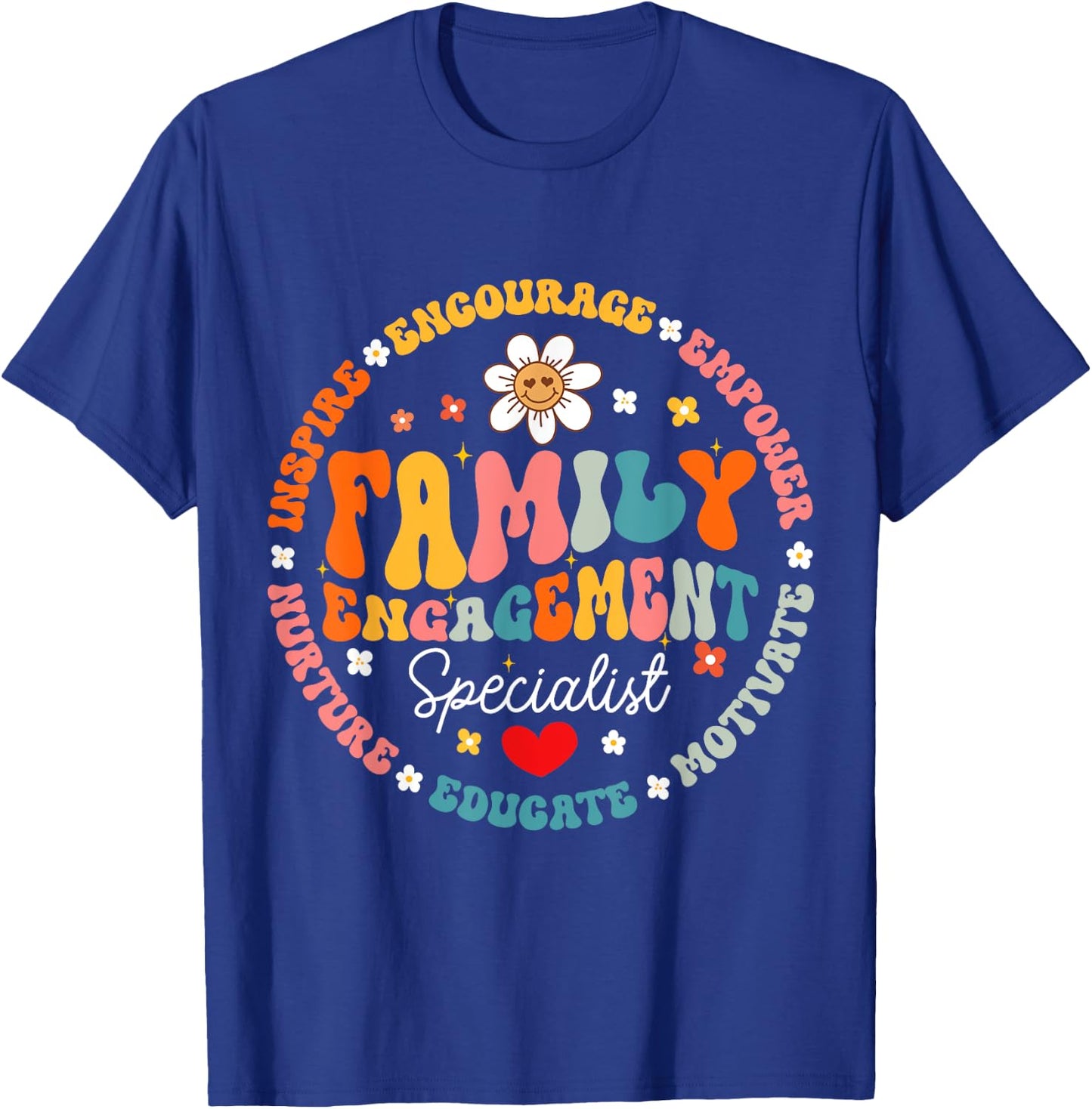Family Engagement Specialist Appreciation Back to School T-Shirt - T-Shirt | Royal