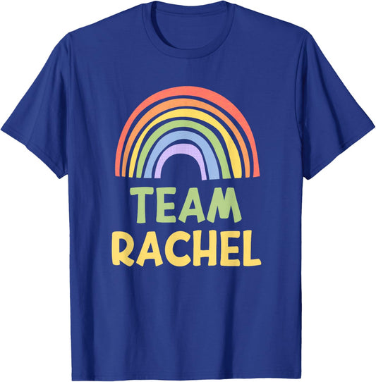 Happy Colorful Team Rachel Rainbow Pride Green Yellow T-Shirt - T-Shirt | Royal