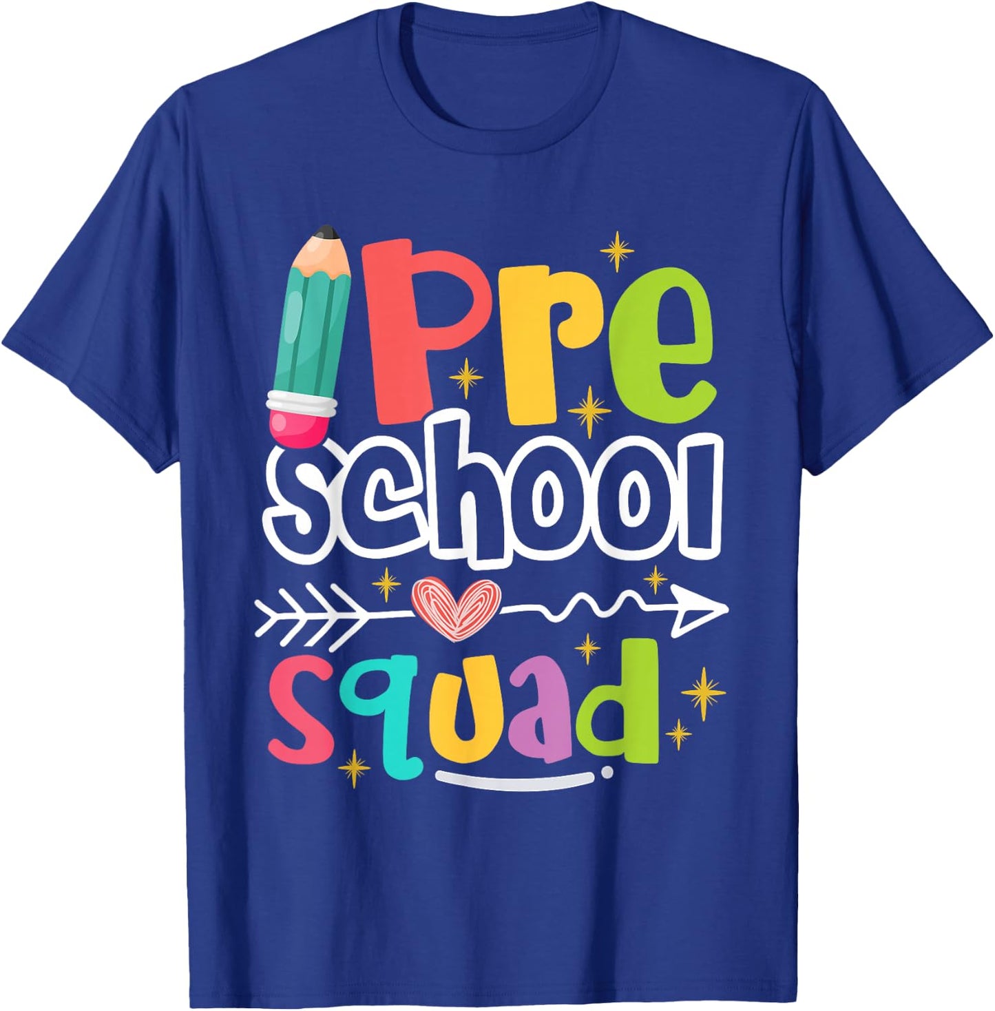 Team Preschool Teacher Preschool Squad T-Shirt - T-Shirt | Royal