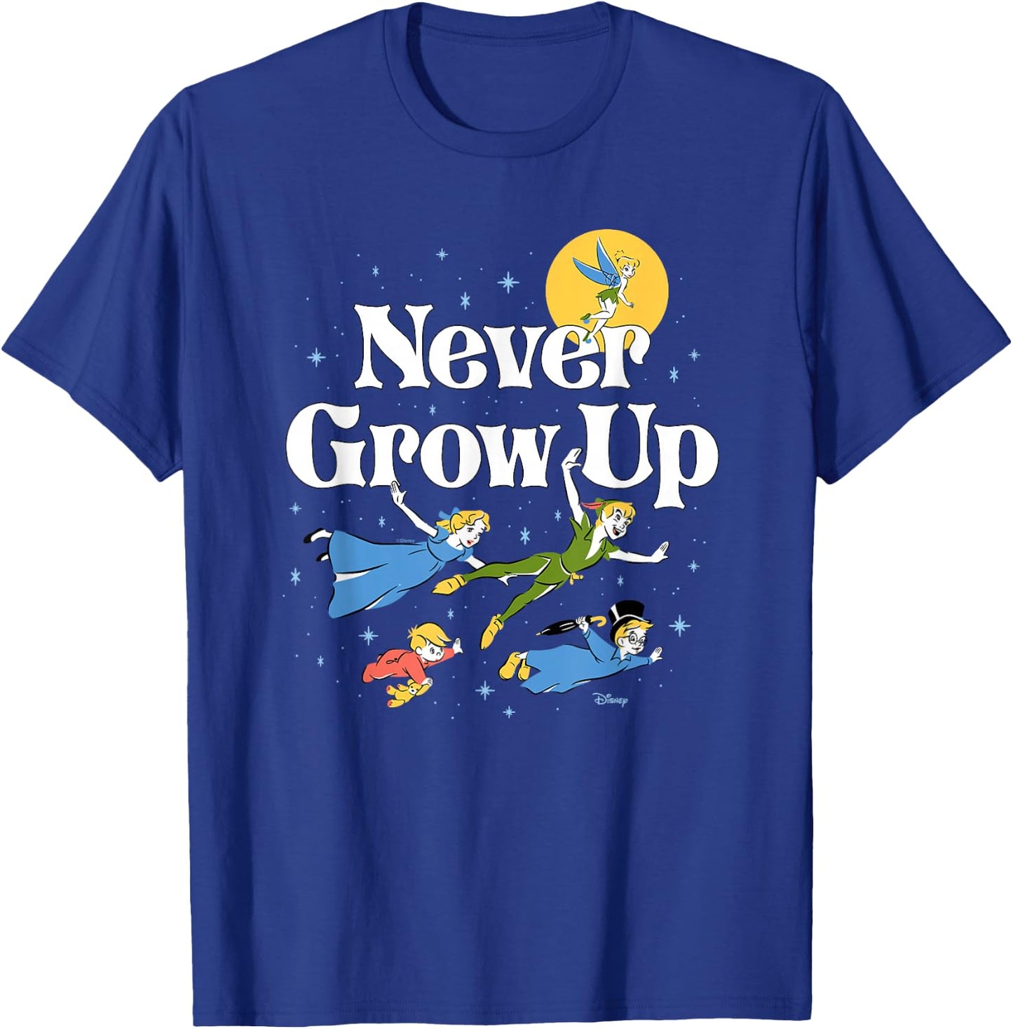Peter Pan - Never Grow Up Characters T-Shirt - T-Shirt | Royal