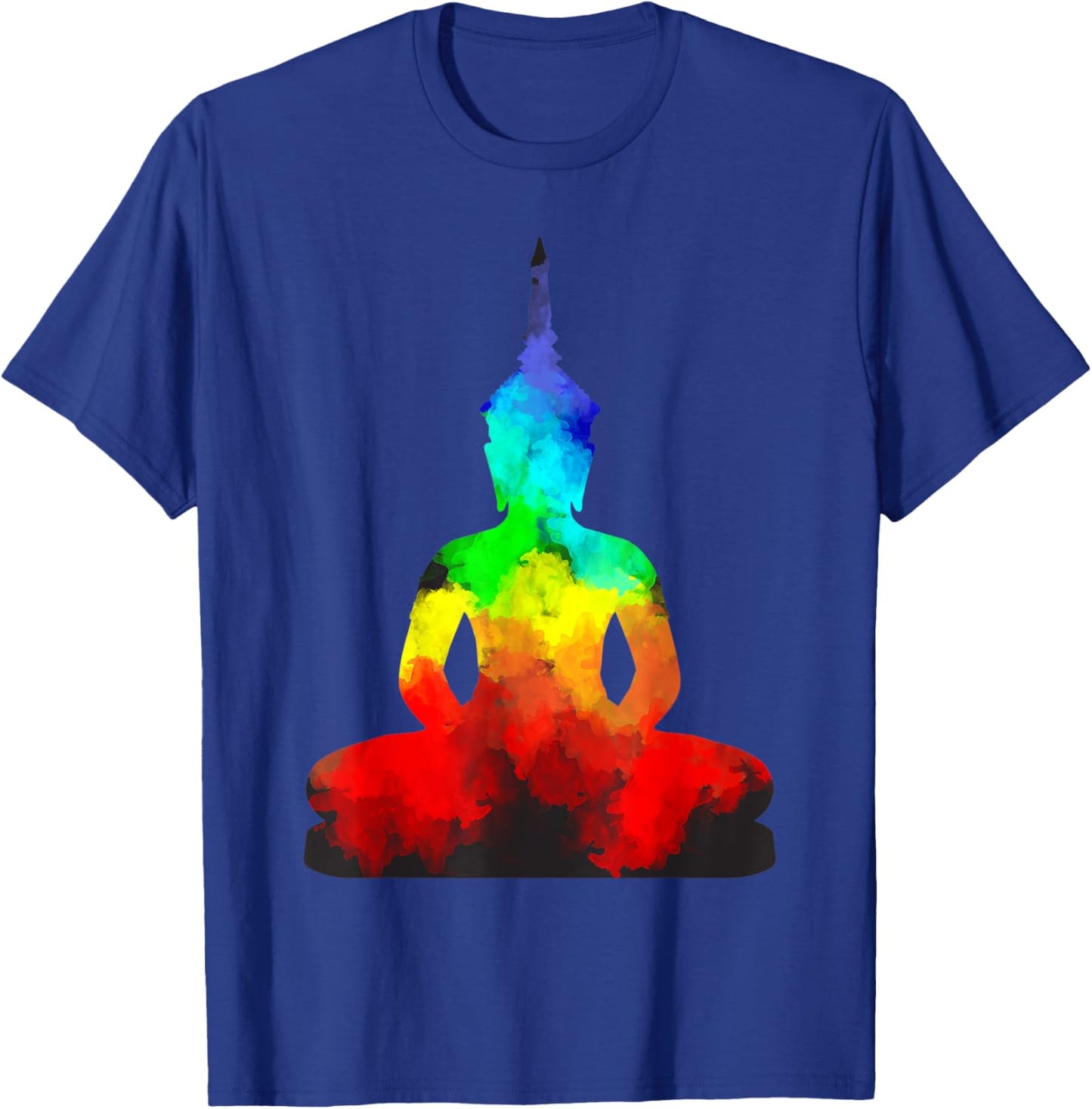 Buddha Rainbow Yoga Namaste Guru Spirit T-Shirt - T-Shirt | Royal