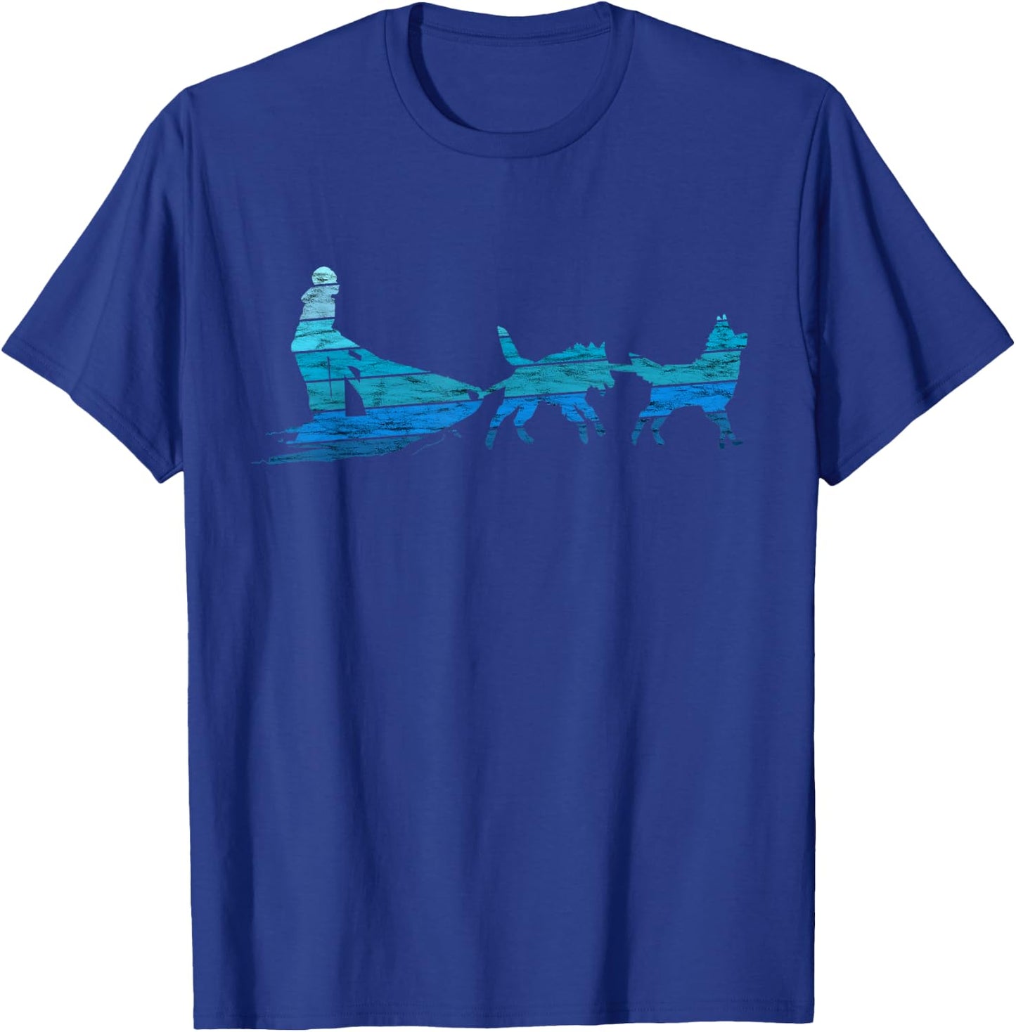 Alaska Sled Dog Team Mushing Sled Dog Mush Dog Huskies T-Shirt - T-Shirt | Royal