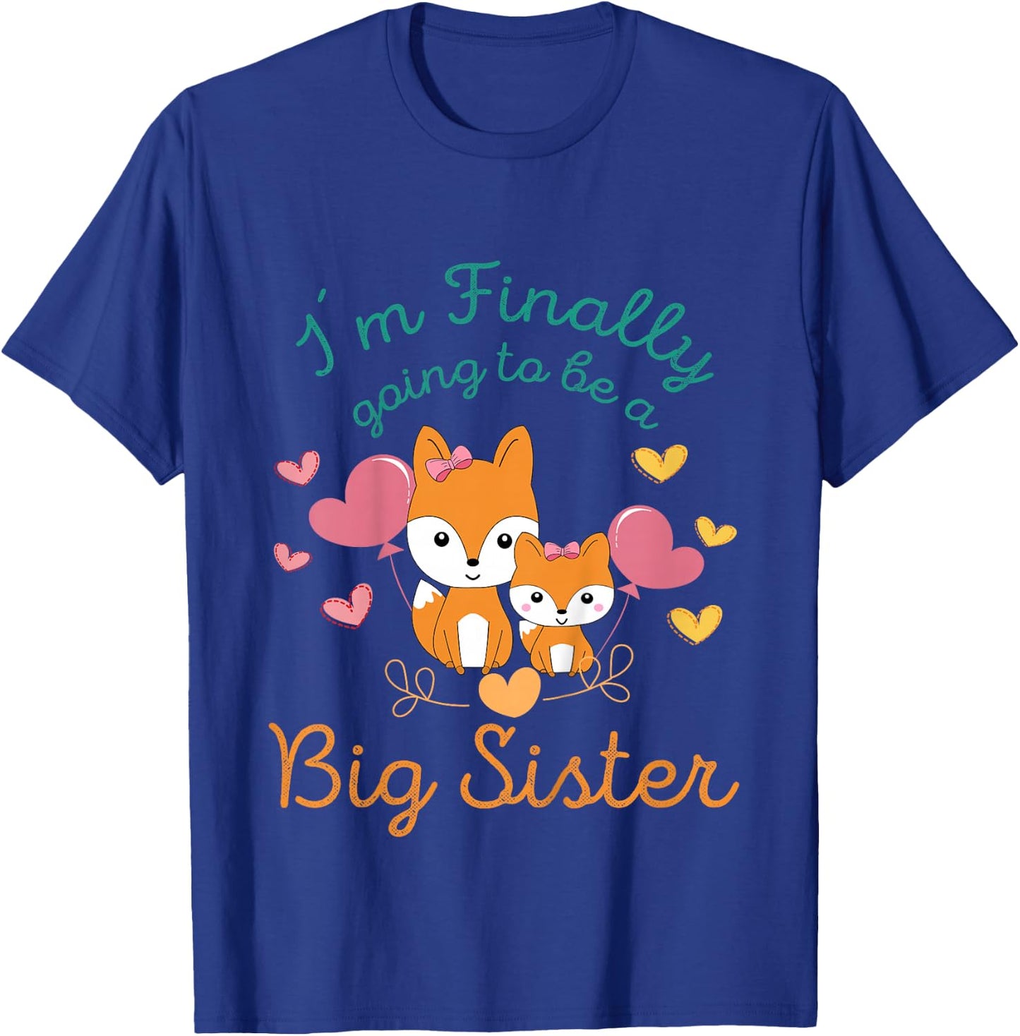 I'm finally going to be a big sister Big Sister Foxes Kid T-Shirt - T-Shirt | Royal