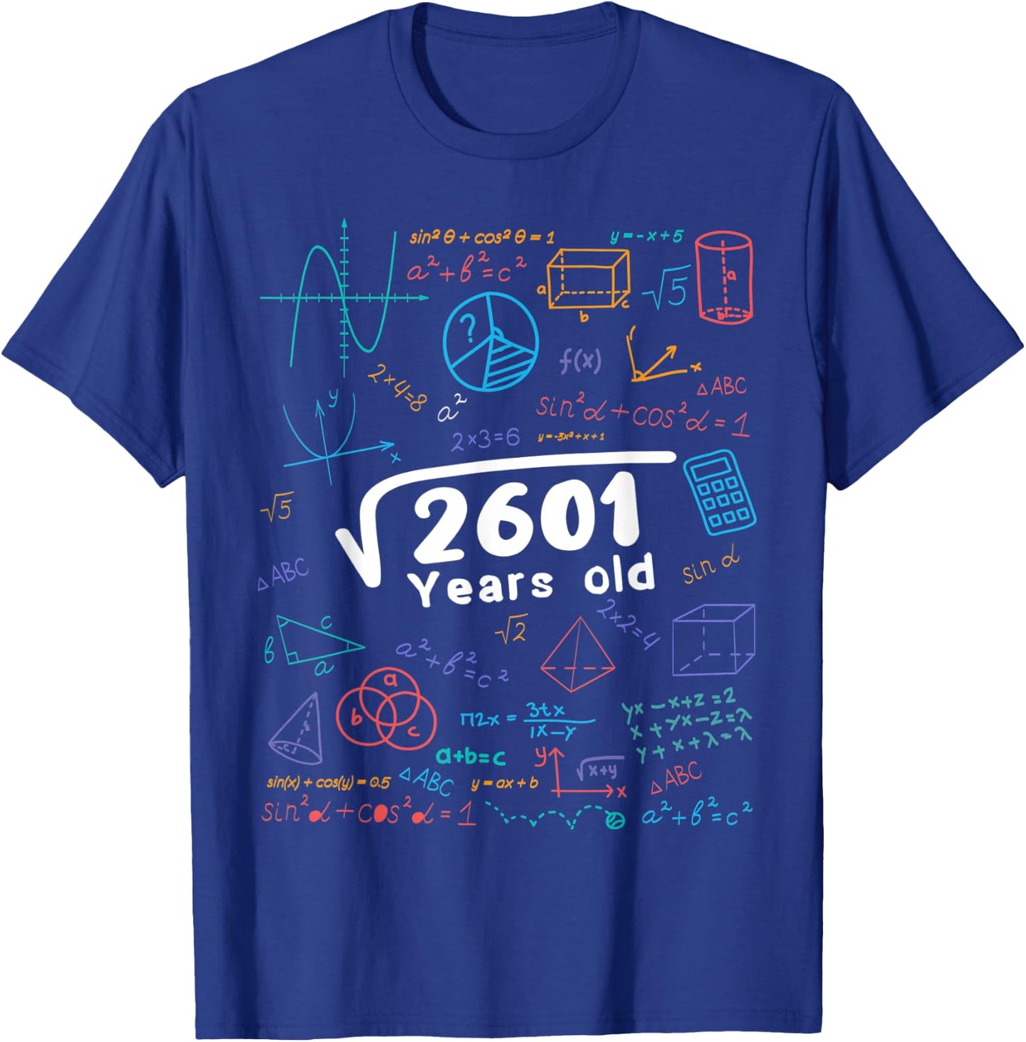 51 Year Old Men Women 51th Birthday Gift Square Root Of 2601 T-Shirt - T-Shirt | Royal