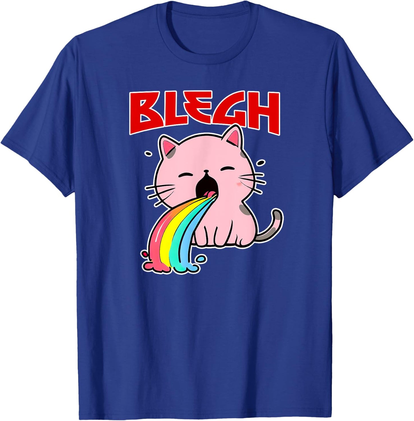 BLEGH Funny death metal cat shirt mosh-pit metalhead clothes Men Women T-Shirt - T-Shirt | Royal