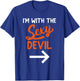 Lazy Halloween Costume for Couple I'm with The Sexy Devil T-Shirt - T-Shirt | Royal