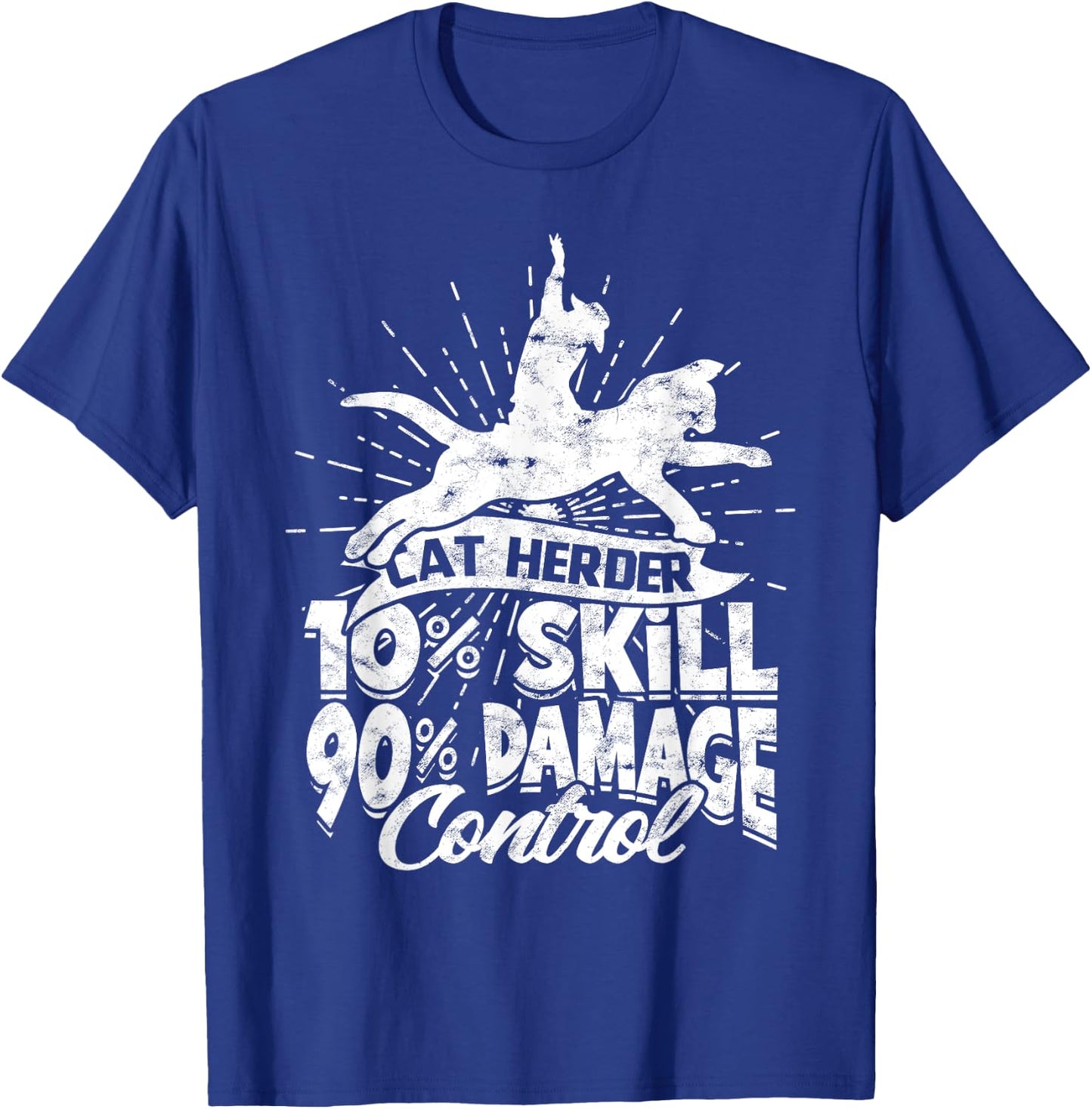 Cat Herding Champion Professional Cat Herder T-Shirt - T-Shirt | Royal