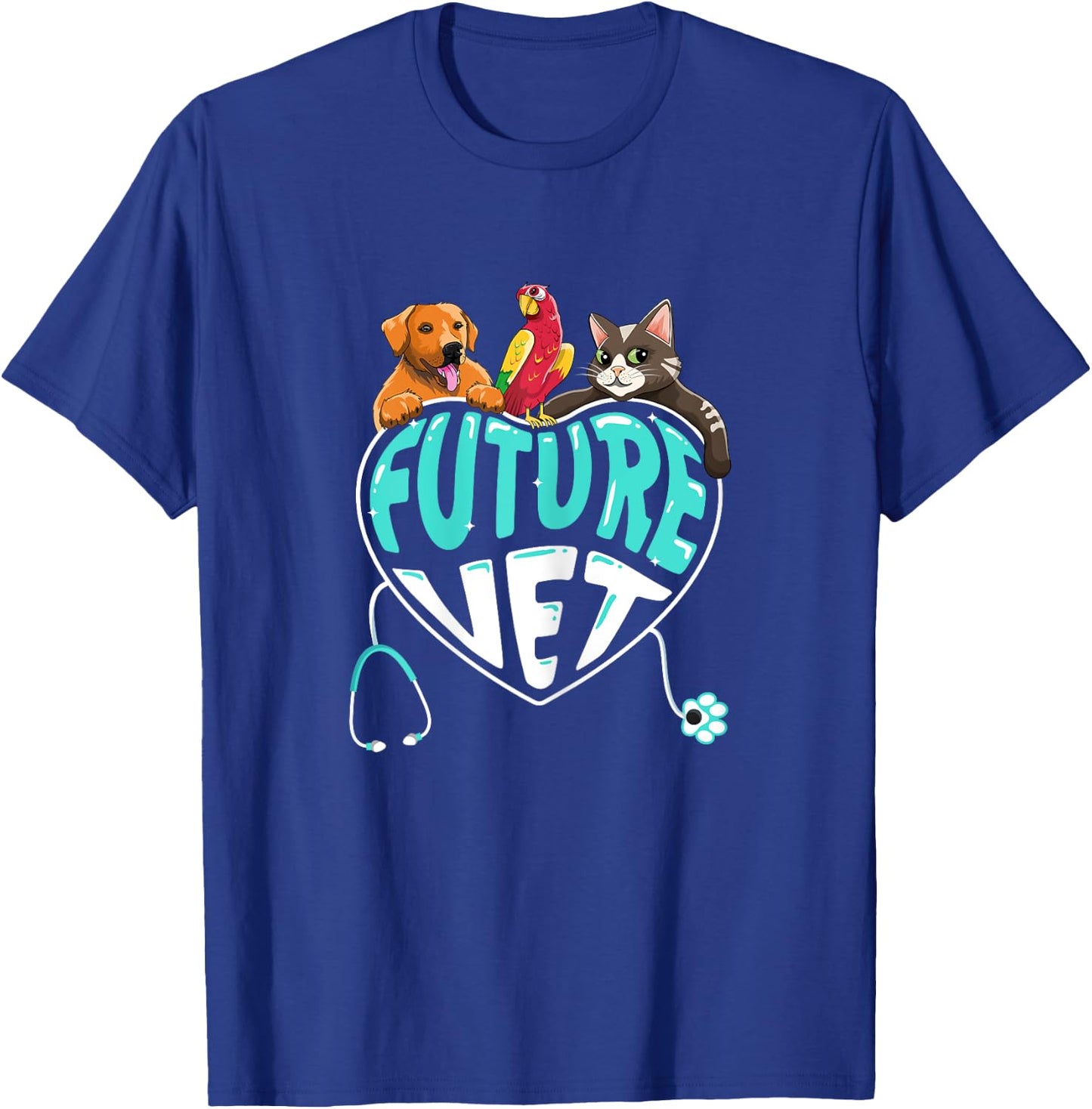 Future Vet - Cute Aspiring Veterinarian Student T-Shirt - T-Shirt | Royal