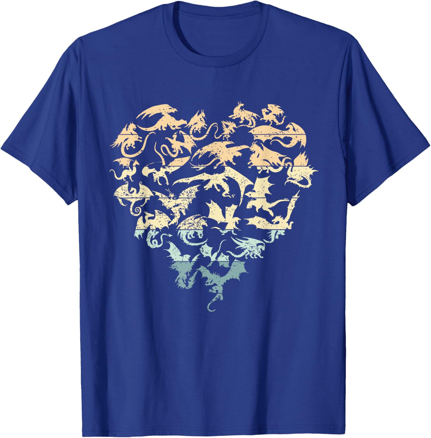 Dragons Love Heart of Kids women Teen Girls T-Shirt - T-Shirt | Royal