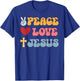Groovy Peace Love Jesus Christian 70's Hippie T-Shirt - T-Shirt | Royal
