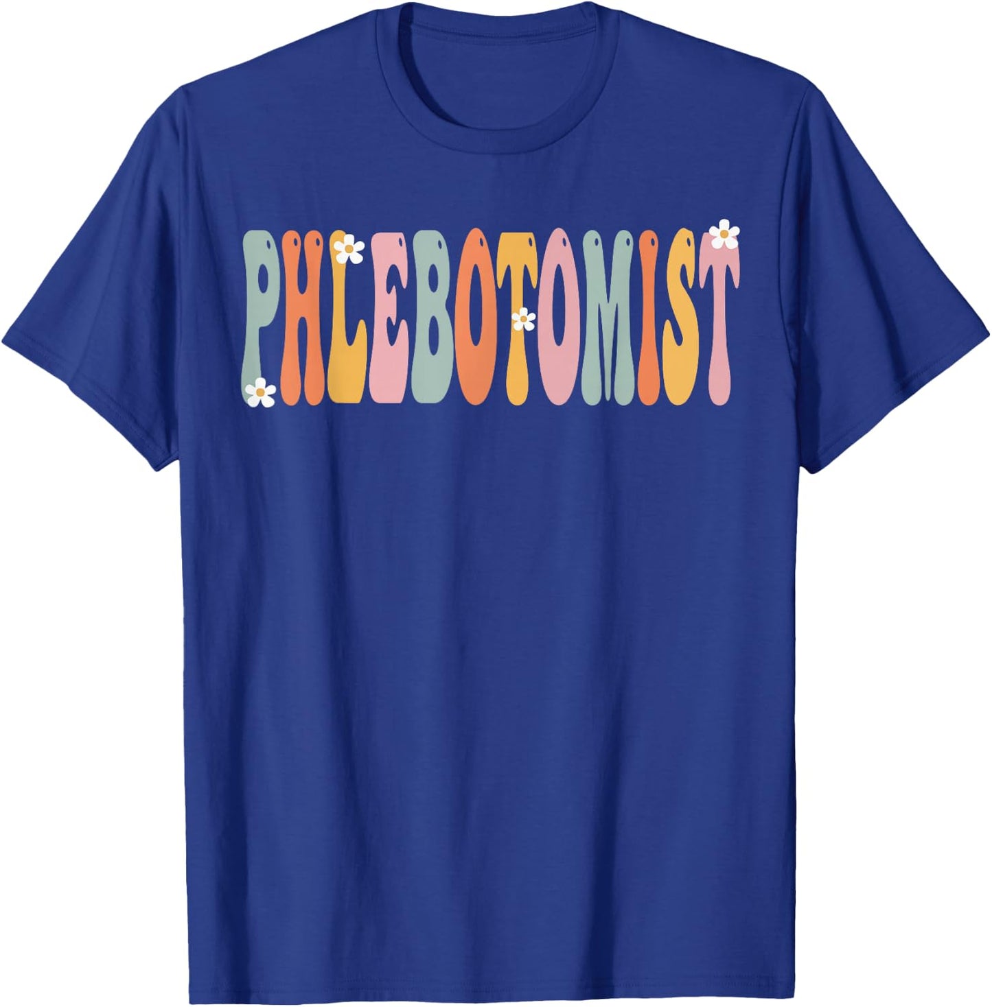 Phlebotomist Week Groovy Appreciation Day For Work T-Shirt - T-Shirt | Royal