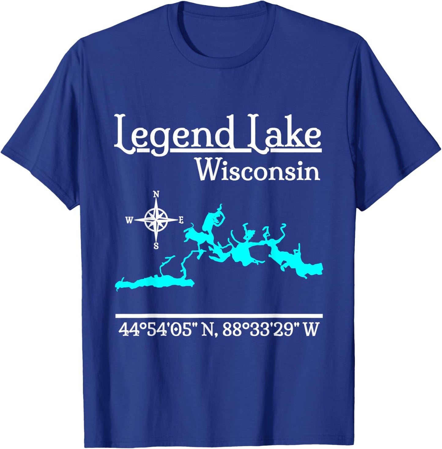 Legend Lake, Wisconsin T-Shirt - T-Shirt | Royal