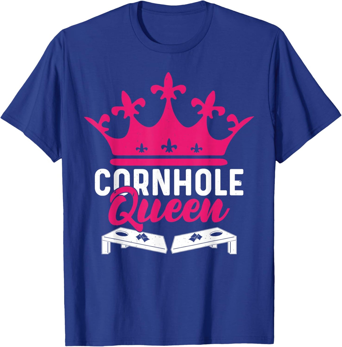 Cornhole Queen Funny Cornhole T-Shirt - T-Shirt | Royal