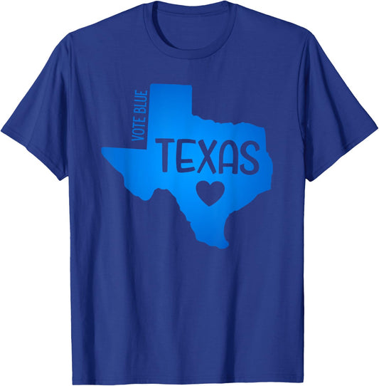 Vote Blue Texas Democrat Pro Choice Women Rights T-Shirt - T-Shirt | Royal