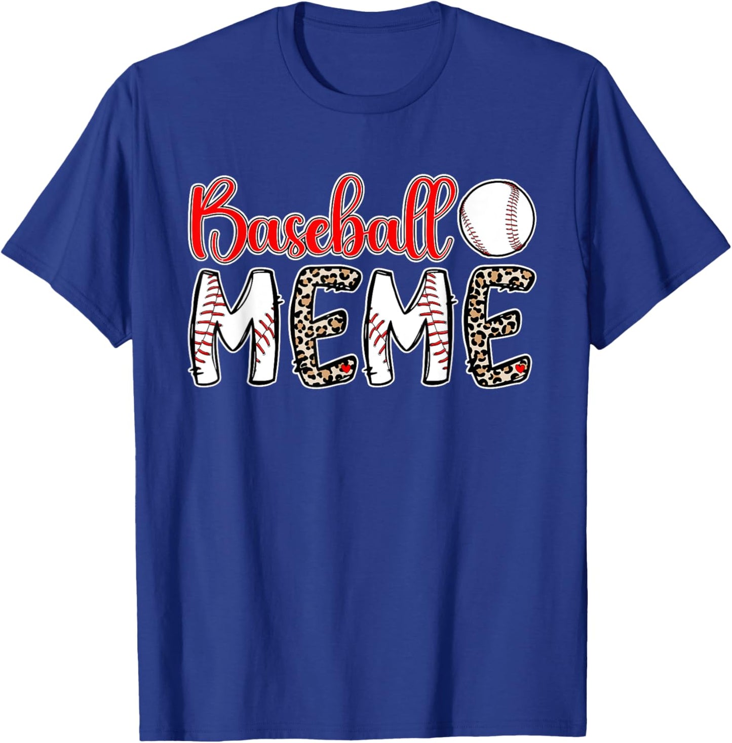 Proud Baseball Meme For Mother's Day Women's Baseball Meme Grandma Black Cotton 60% Polyester 40% Short Sleeve T-Shirt - T-Shirt | Royal
