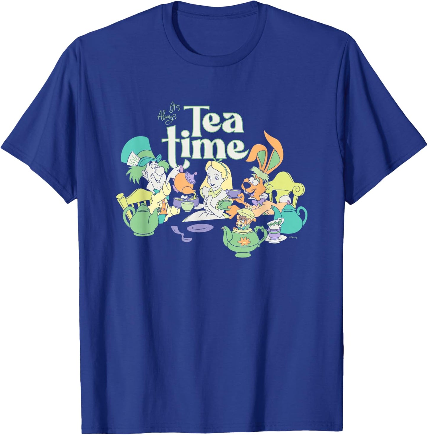 Disney Alice in Wonderland It’s Always Tea Time Vintage T-Shirt - T-Shirt | Royal