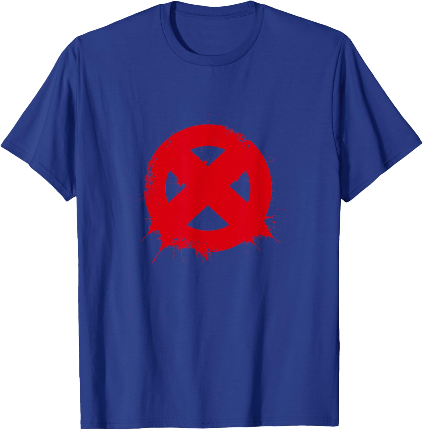 Marvel X-Men Blood Tainted Classic X Logo T-Shirt - T-Shirt | Royal
