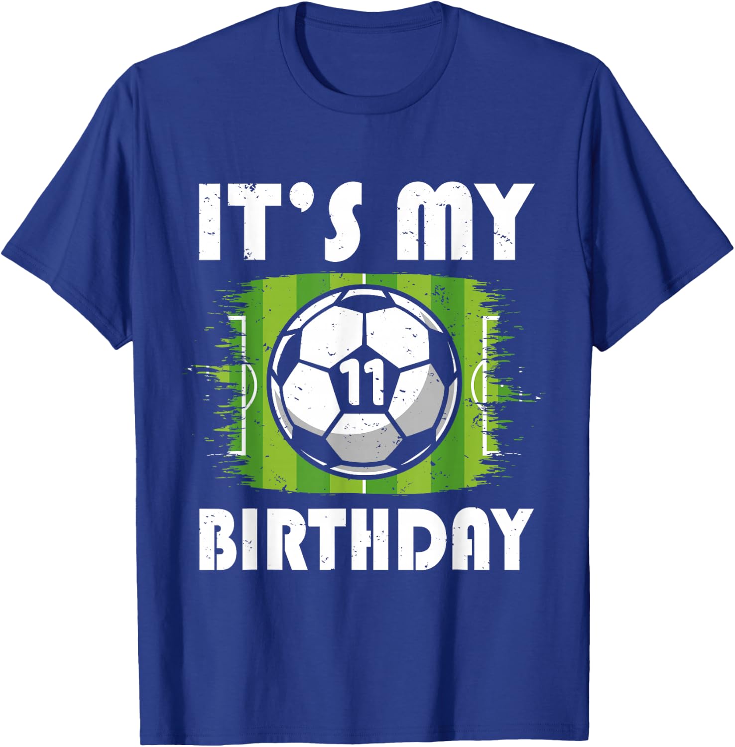 11 Years Old Kids Soccer Player 11th Birthday Boy T-Shirt - T-Shirt | Royal