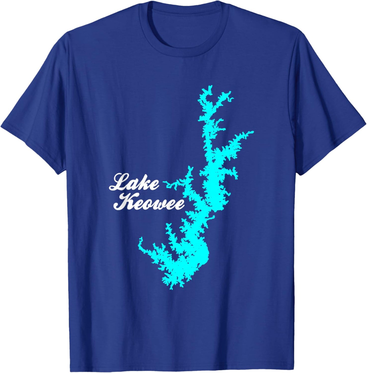 Minimalist Lake Keowee - South Carolina T-Shirt - T-Shirt | Royal