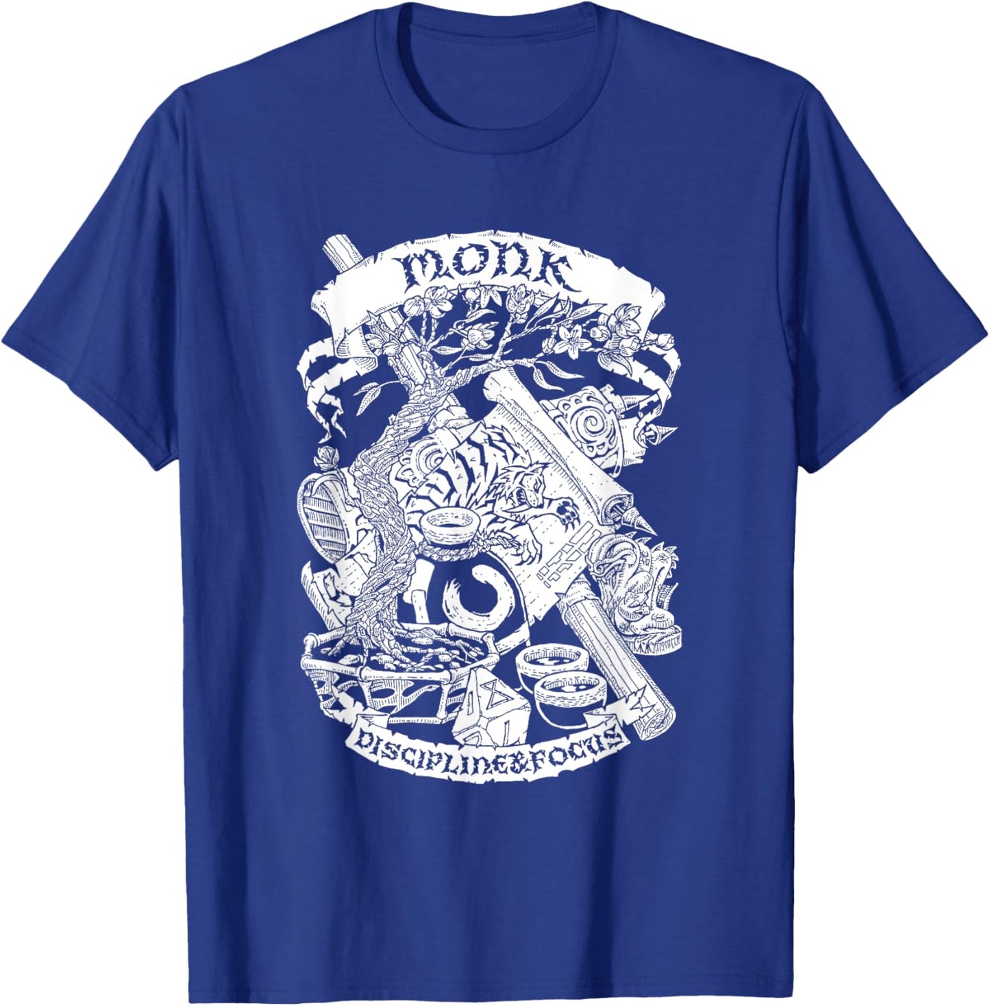 Fantasy Role-Playing Game (RPG) Monk T-Shirt - T-Shirt | Royal