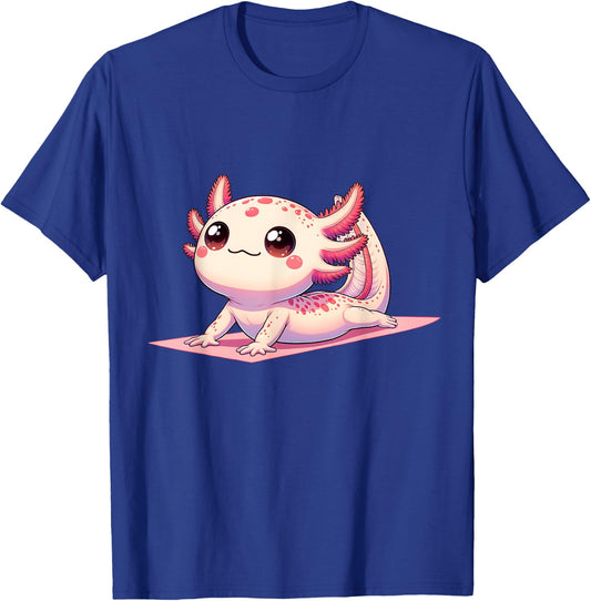 Funny Yoga Meditating Spirituality Axolotl Meditaion T-Shirt - T-Shirt | Royal