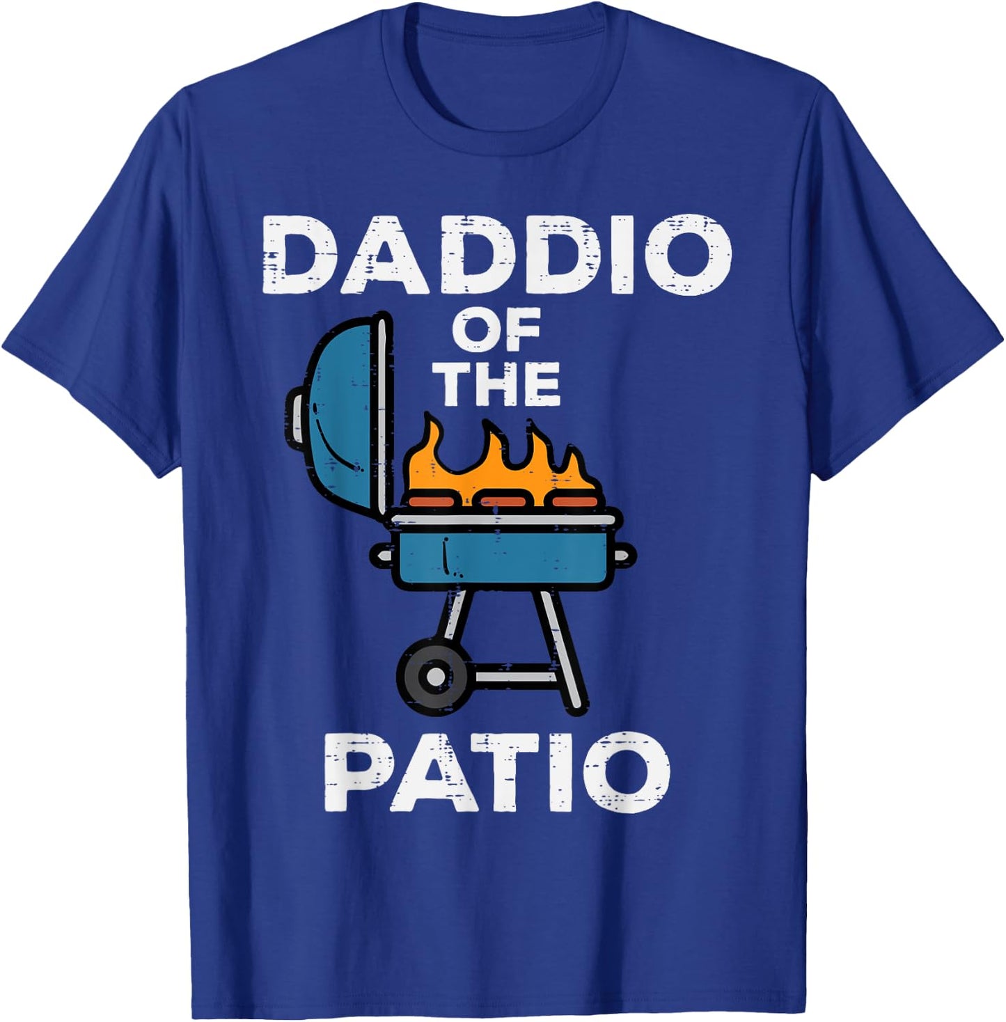 Daddio Of The Patio Funny Bbq Barbecue Grilling Dad Papa Men T-Shirt - T-Shirt | Royal
