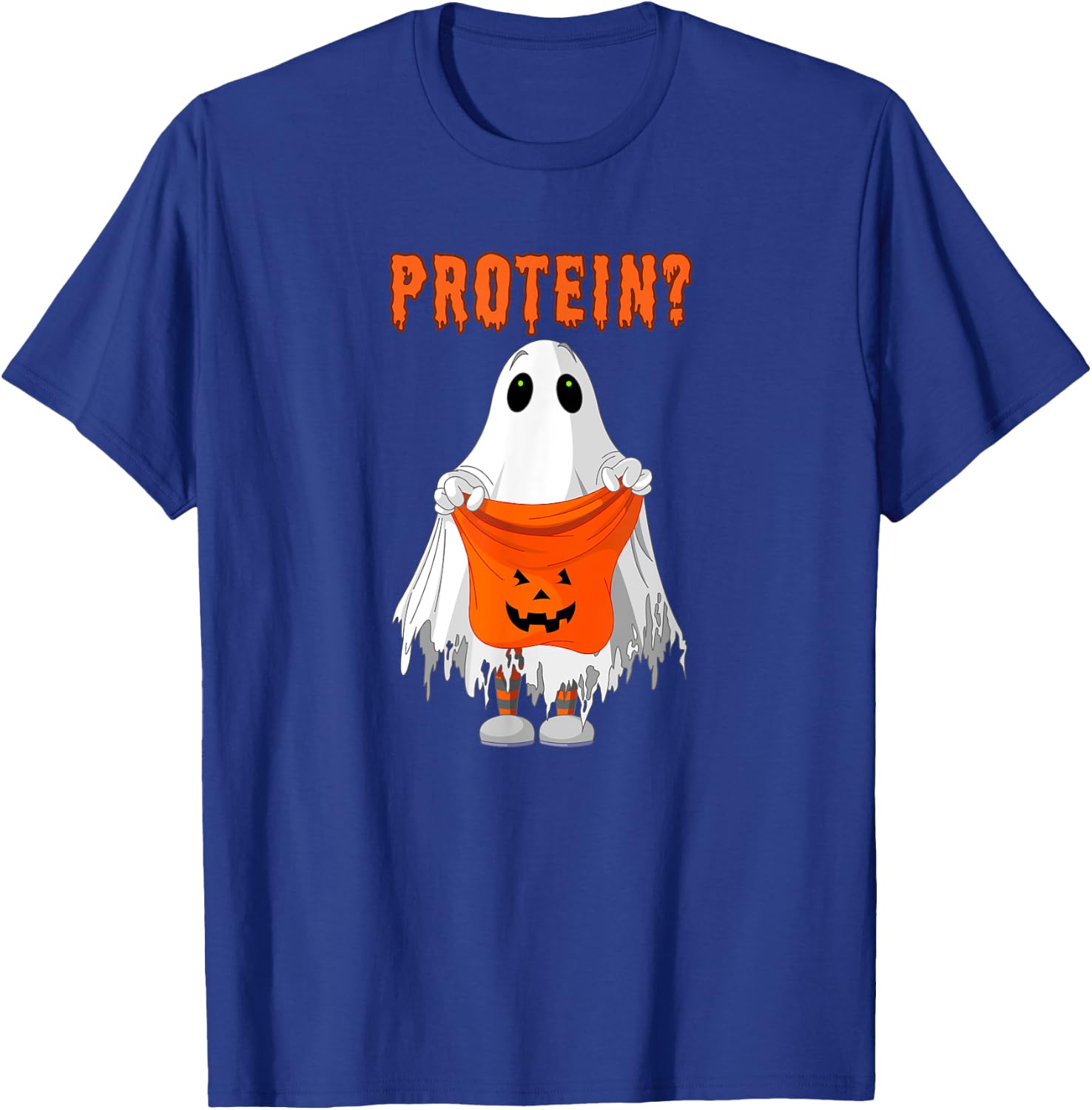 Halloween Gym Pump Cover Trick or Treat for Protein Gym Rat T-Shirt - T-Shirt | Royal
