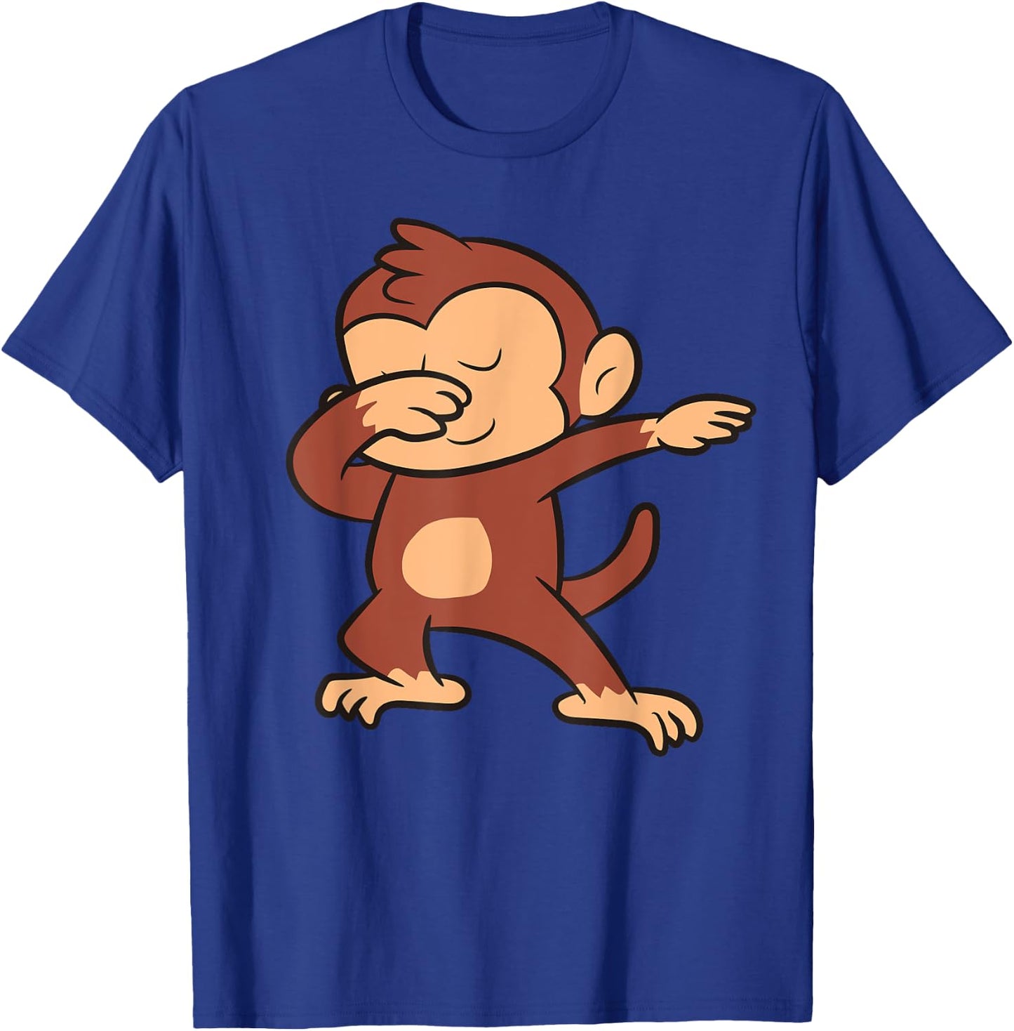 Dabbing Monkey Dancing Cute Ape Monkey T-Shirt - T-Shirt | Royal