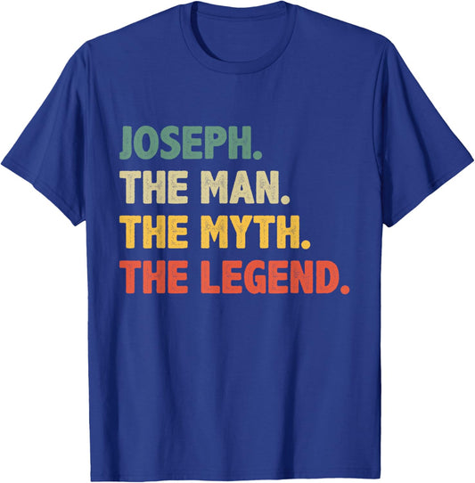 Joseph The Man The Myth The Legend - Vintage Gift Joseph T-Shirt - T-Shirt | Royal