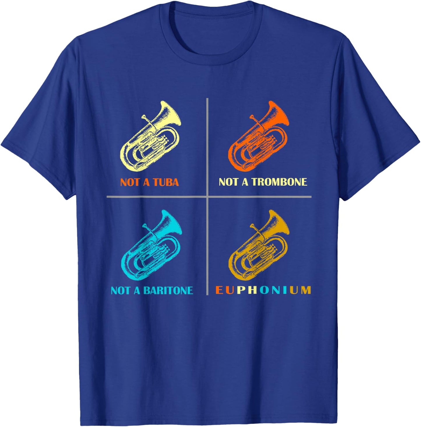 Vintage Euphonium Player brass Orchestra T-Shirt - T-Shirt | Royal