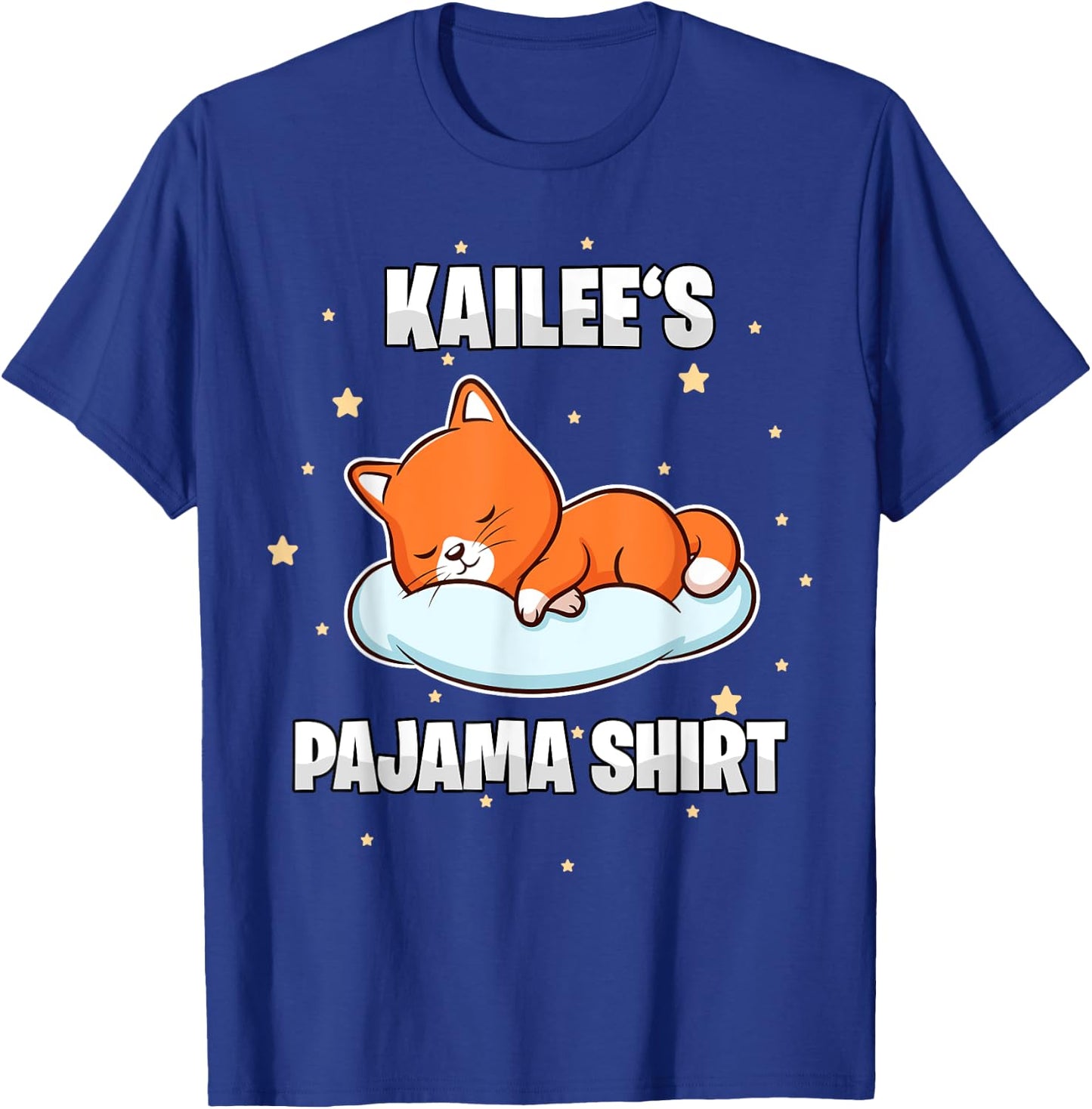 Kailee's Pajama Shirt - Personalized Sleeping T-Shirt - T-Shirt | Royal