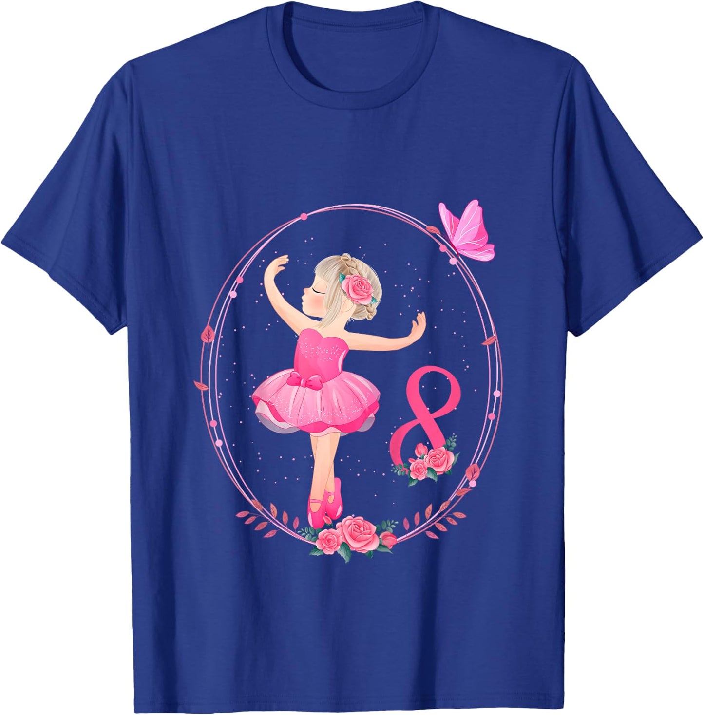 8th Birthday Ballerina in Tutu Girl Ballet 8 Years T-Shirt - T-Shirt | Royal
