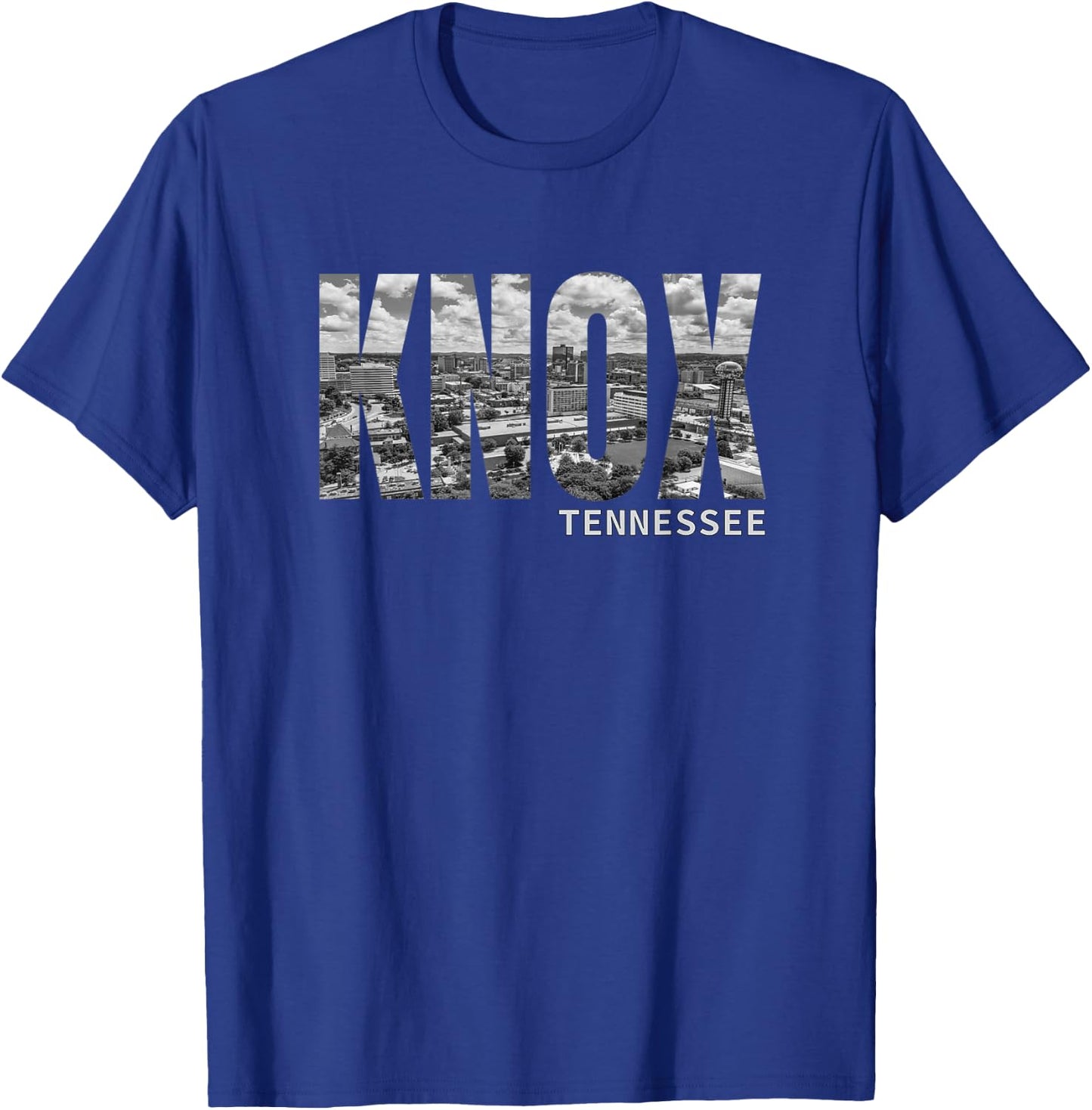 Downtown Knox TN Knoxville Tennessee Skyline Art Souvenir T-Shirt - T-Shirt | Royal