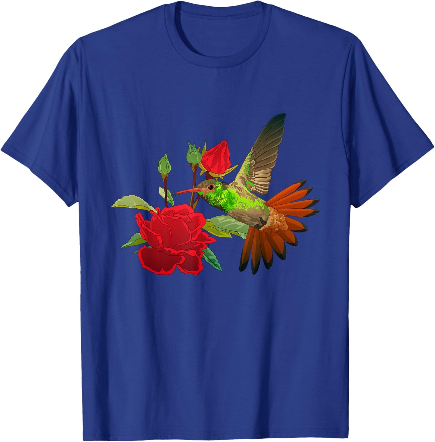 Hummingbird with flower T-Shirt - T-Shirt | Royal