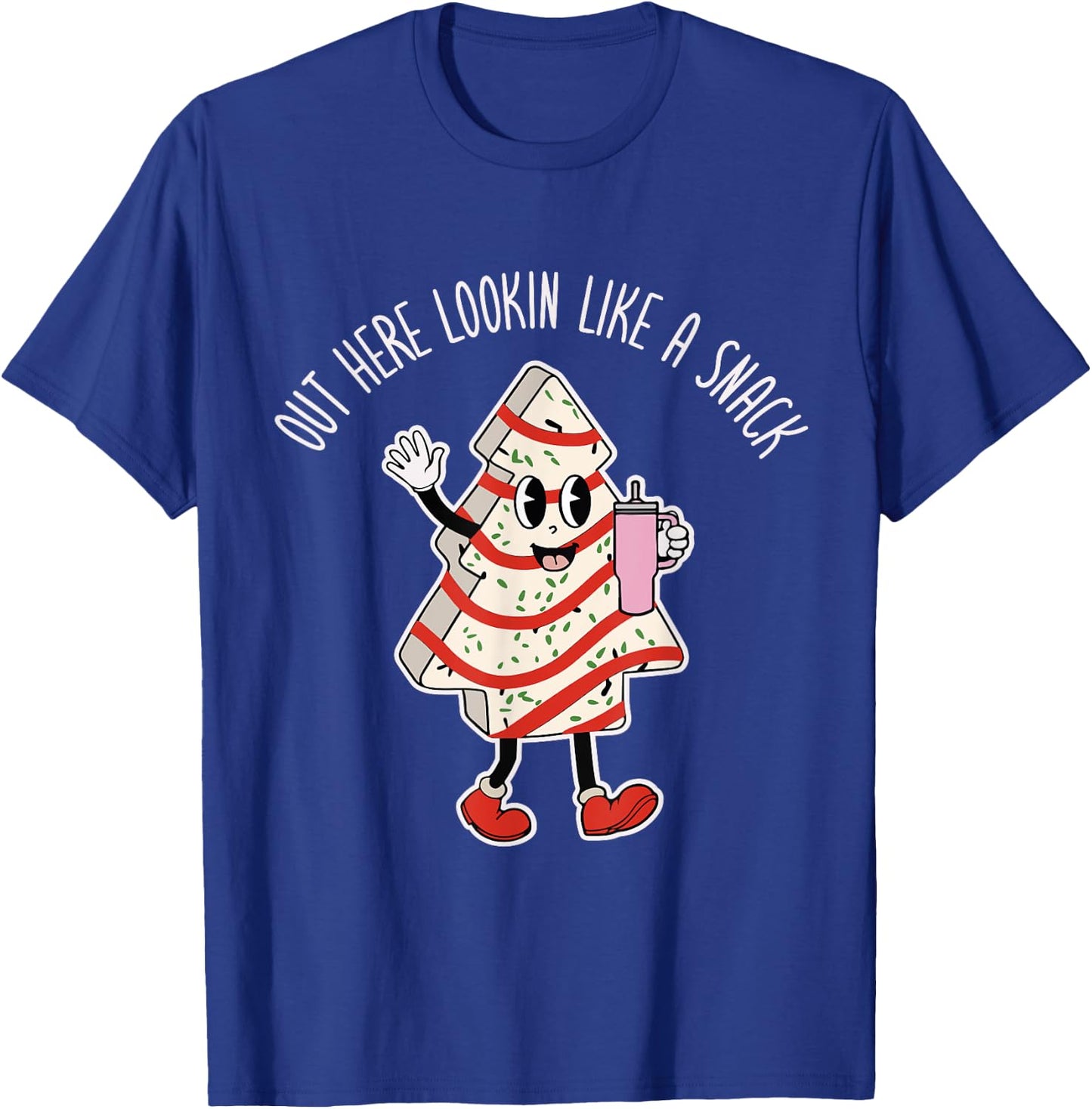 Out Here Looking Like A Snack Groovy Boo Jee Christmas Tree T-Shirt - T-Shirt | Royal